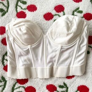 Vintage White Corset Bustier Top 34D
